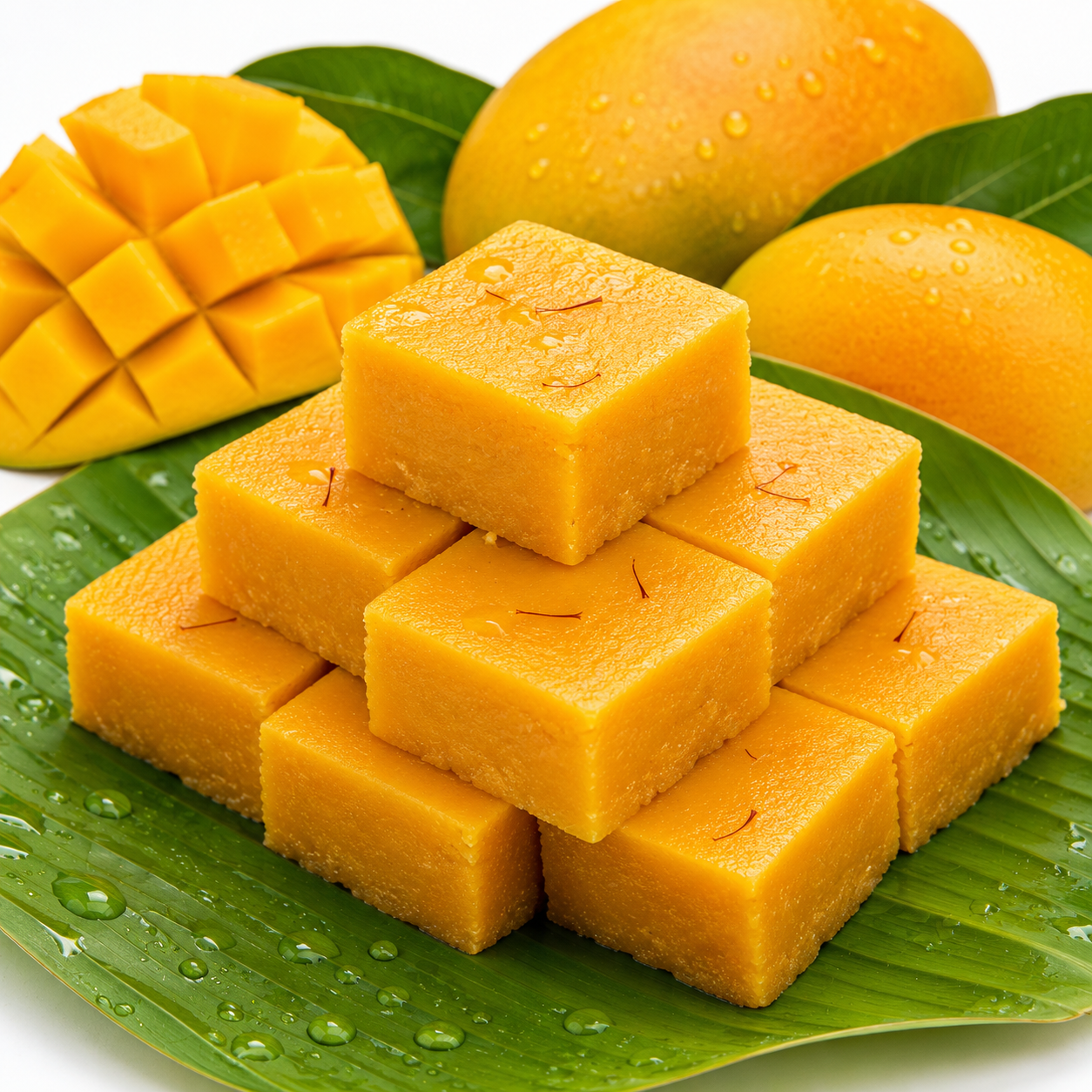 Mango Mysore Pak | Traditional South Indian Sweet | Soft & Rich Melt-in-the-Mouth Texture